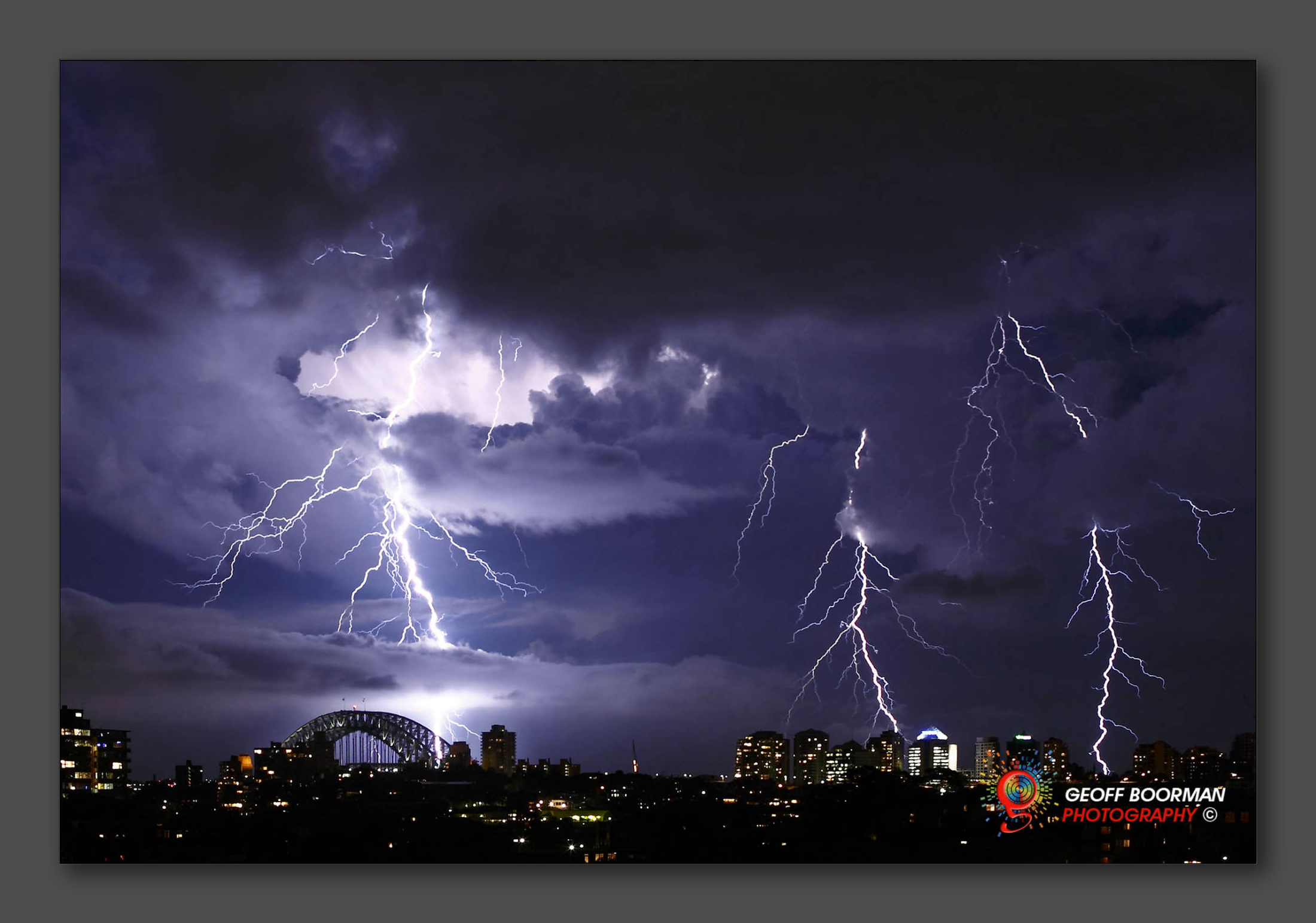 Sydney Harbour Bridge Lightning